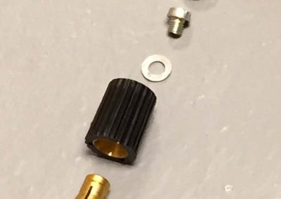 Exploded view of rheostat knob